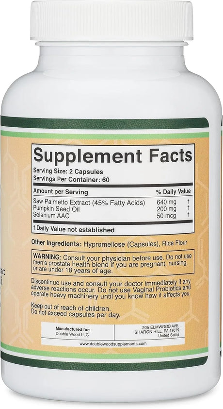 DOUBLE WOOD SUPPLEMENTS - Double Wood Supplements Prostate Support 120 Capsulas - The Red Vitamin MX - Suplementos Alimenticios - {{ shop.shopifyCountryName }}