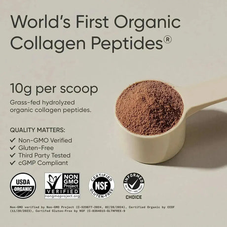 SPORTS RESEARCH - Sports Research­ Organic Collagen Peptides Dark Chocolate 30 Servicios 480Gr. - The Red Vitamin MX - Suplementos Alimenticios - {{ shop.shopifyCountryName }}