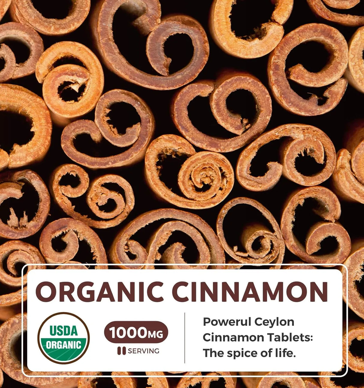 HEALTHS HARMONY - Healths Harmony USDA Organic Ceylon Cinnamon 1000Mg. 60 Tabletas - The Red Vitamin MX - Suplementos Alimenticios - {{ shop.shopifyCountryName }}