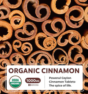 HEALTHS HARMONY - Healths Harmony USDA Organic Ceylon Cinnamon 1000Mg. 60 Tabletas - The Red Vitamin MX - Suplementos Alimenticios - {{ shop.shopifyCountryName }}