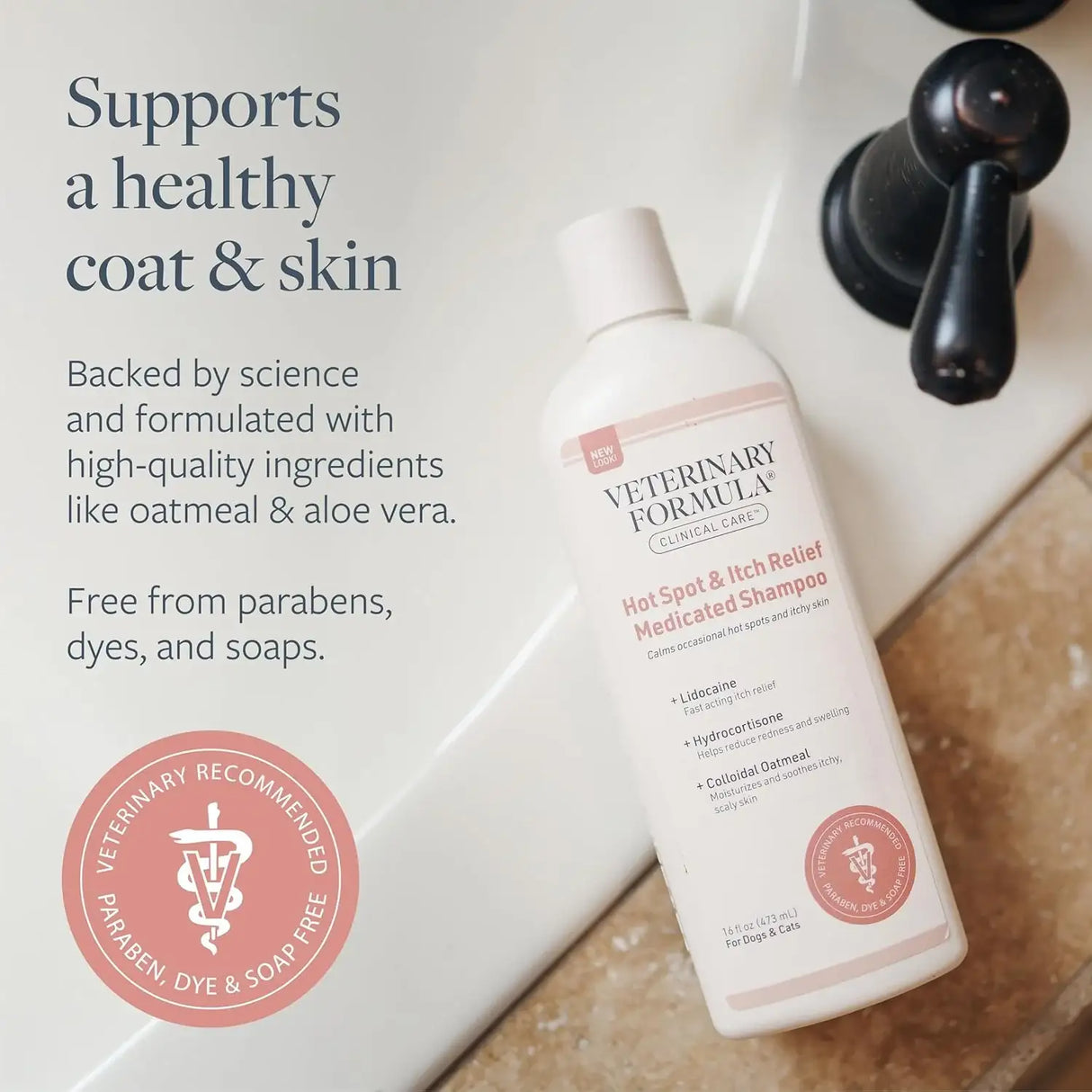 VETERINARY FORMULA - Veterinary Formula Clinical Care Hot Spot & Itch Relief Medicated Shampoo for Dogs and Cats 16 Fl.Oz. 2 Pack - The Red Vitamin MX - Remedios Para La Picazón De Perros - {{ shop.shopifyCountryName }}