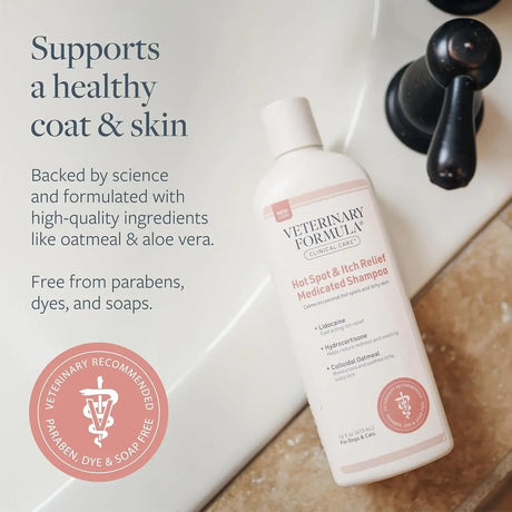 VETERINARY FORMULA - Veterinary Formula Clinical Care Hot Spot & Itch Relief Medicated Shampoo for Dogs and Cats 16 Fl.Oz. 2 Pack - The Red Vitamin MX - Remedios Para La Picazón De Perros - {{ shop.shopifyCountryName }}