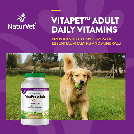 NATURVET - NaturVet VitaPet Adult Daily Vitamins for Dogs 180 Tabletas Masticables - The Red Vitamin MX - Multivitamínicos Para Perros - {{ shop.shopifyCountryName }}