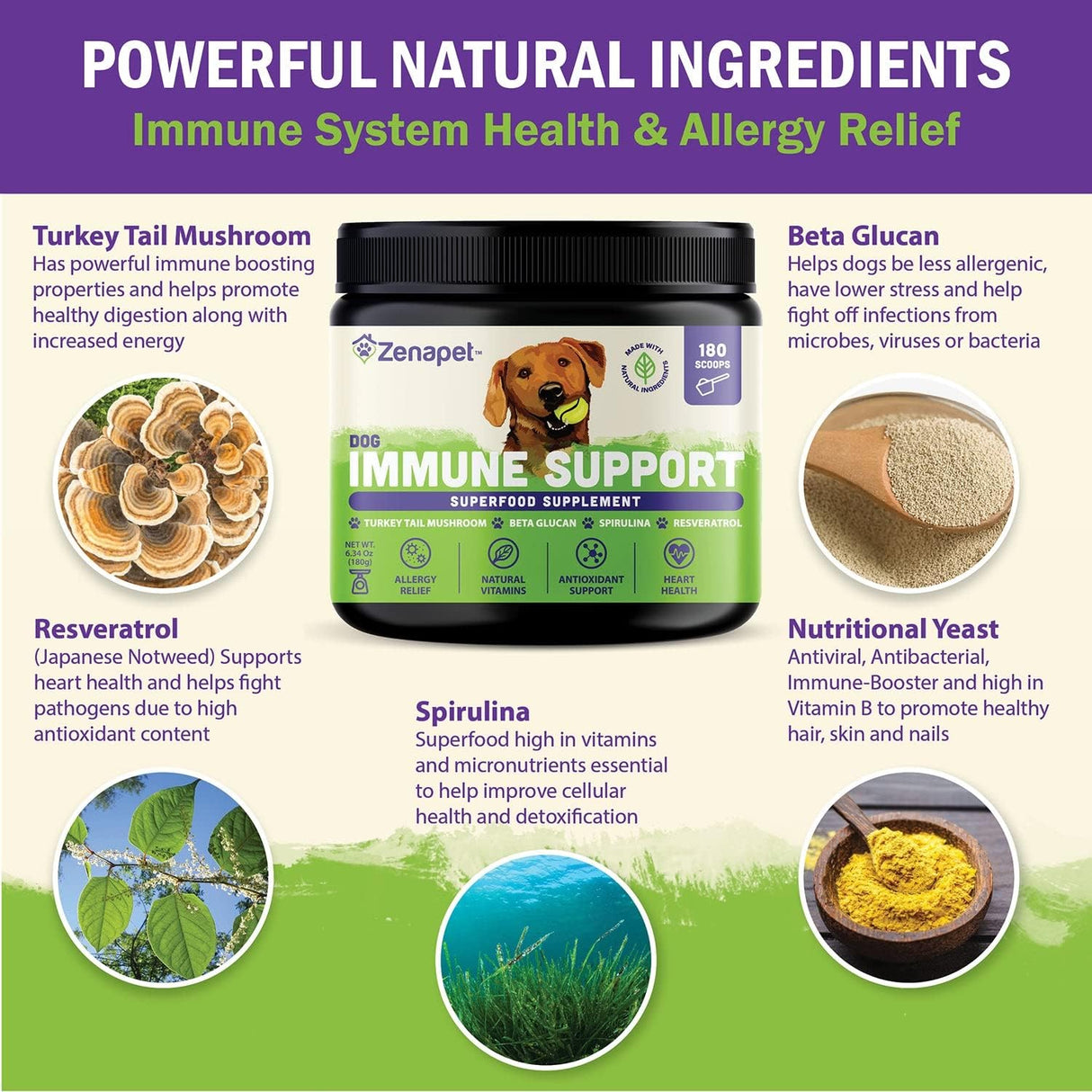 ZENAPET - ZENAPET Allergy Immune Support Supplement for Dogs 180Gr. - The Red Vitamin MX - Suplementos Herbales Para Perros - {{ shop.shopifyCountryName }}