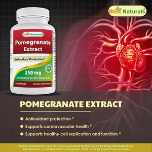 BEST NATURALS - Best Naturals Pomegranate Extract 250Mg. 250 Capsulas - The Red Vitamin MX - Suplementos Alimenticios - {{ shop.shopifyCountryName }}