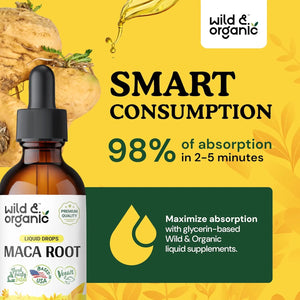 WILD & ORGANIC - Wild & Organic Maca Root Drops 60Ml. - The Red Vitamin MX - Suplementos Alimenticios - {{ shop.shopifyCountryName }}