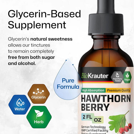 BIOKRAUTER - BIO KRAUTER Hawthorn Berry Extract 2 Fl.Oz. - The Red Vitamin MX - Suplementos Alimenticios - {{ shop.shopifyCountryName }}