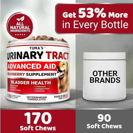 YUMA'S - YUMA'S Dog UTI Treatment 170 Masticables - The Red Vitamin MX - Salud De Tracto Urinario Para Perros - {{ shop.shopifyCountryName }}