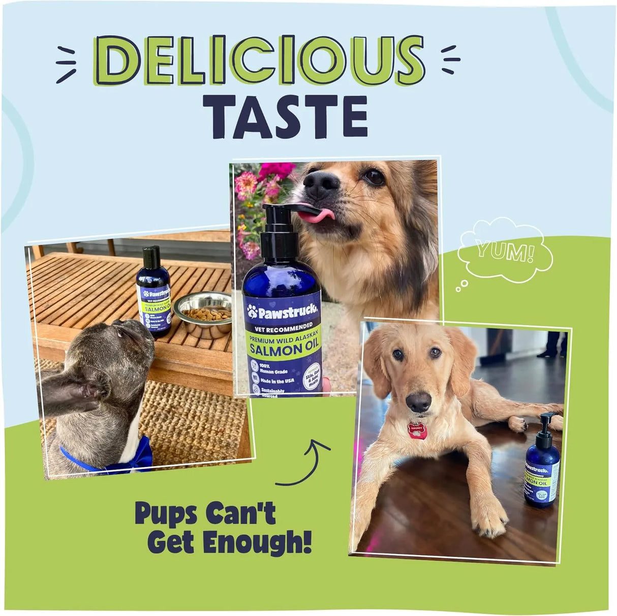 PAWSTRUCK - Pawstruck Pure Human-Grade Wild Alaskan Salmon Oil for Dogs & Cats 8 Fl.Oz. - The Red Vitamin MX - Aceite De Pescado Para Perros - {{ shop.shopifyCountryName }}