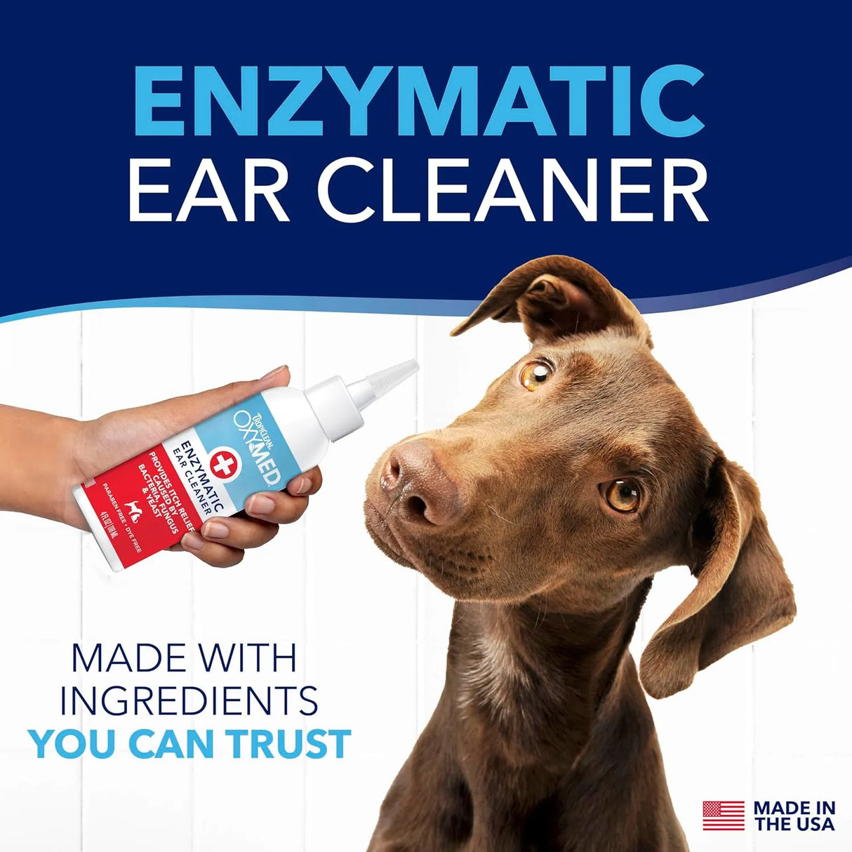 TROPICLEAN - TropiClean OxyMed Enzymatic Dog Ear Cleaner 4 Fl.Oz. - The Red Vitamin MX - Cuidado Del Oído De Perros - {{ shop.shopifyCountryName }}
