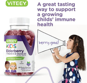 VITEEY - Viteey Sambucus Elderberry Gummies for Kids 60 Gomitas - The Red Vitamin MX - Suplementos Alimenticios - {{ shop.shopifyCountryName }}