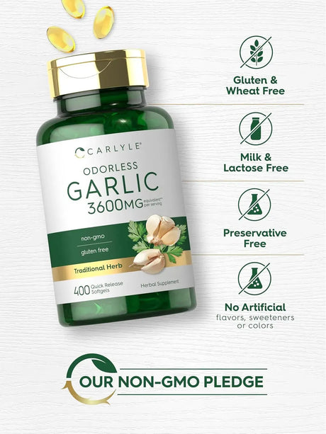 CARLYLE - Carlyle Odorless Garlic 3600Mg. 400 Capsulas Blandas - The Red Vitamin MX - Suplementos Alimenticios - {{ shop.shopifyCountryName }}