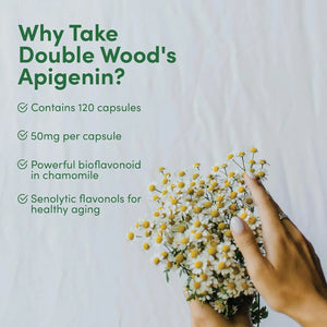 DOUBLE WOOD SUPPLEMENTS - Double Wood Supplements Apigenin 50Mg. 120 Capsulas - The Red Vitamin MX - Suplementos Alimenticios - {{ shop.shopifyCountryName }}