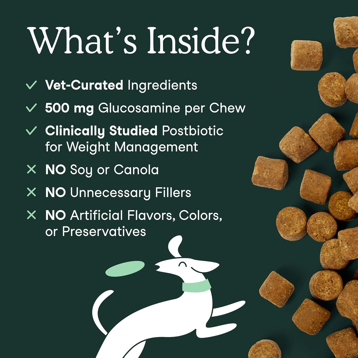 Fera Pet Organics Hip and Joint Supplement for Dogs 90 Masticables