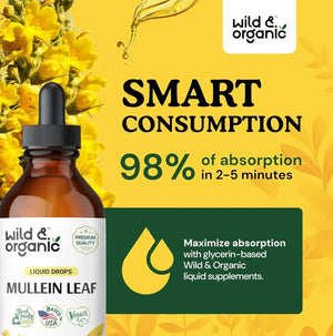 WILD & ORGANIC - Wild & Organic Mullein Drops for Lungs 4 Fl.Oz. - The Red Vitamin MX - Suplementos Alimenticios - {{ shop.shopifyCountryName }}