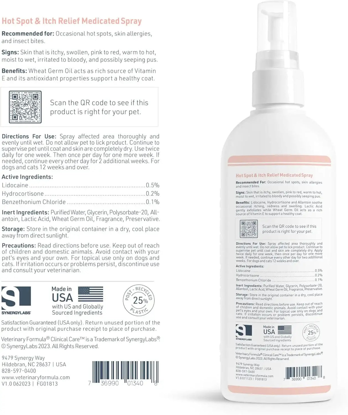VETERINARY FORMULA - Veterinary Formula Clinical Care Hot Spot & Itch Relief Medicated Spray 8 Fl.Oz. - The Red Vitamin MX - Remedios Para La Picazón De Perros - {{ shop.shopifyCountryName }}