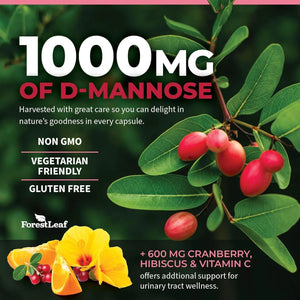 FOREST LEAF - ForestLeaf D Mannose 1000Mg. 120 Capsulas - The Red Vitamin MX - Suplementos Alimenticios - {{ shop.shopifyCountryName }}