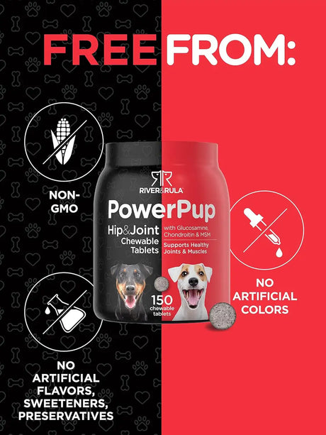 HORBAACH - Horbaach Power Pup Hip and Joint Supplement for Dogs 150 Tabletas Masticables - The Red Vitamin MX - Cuidado De Cadera Y Articulaciones Para Perros - {{ shop.shopifyCountryName }}