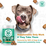 Doggie Dailies Daily Joint Care Glucosamine for Dogs Peanut Butter 225 Masticables