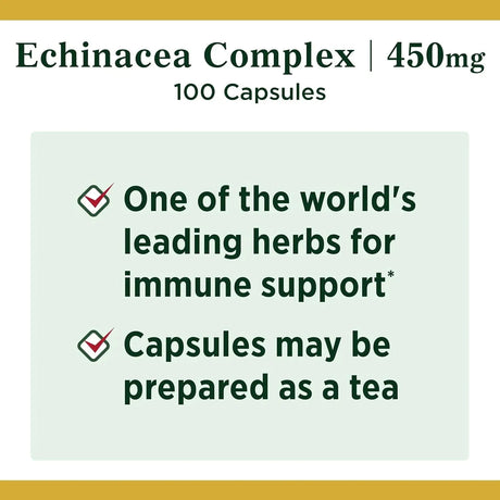 NATURE'S BOUNTY - Nature's Bounty Echinacea Complex 450Mg. 100 Capsulas - The Red Vitamin MX - Suplementos Alimenticios - {{ shop.shopifyCountryName }}