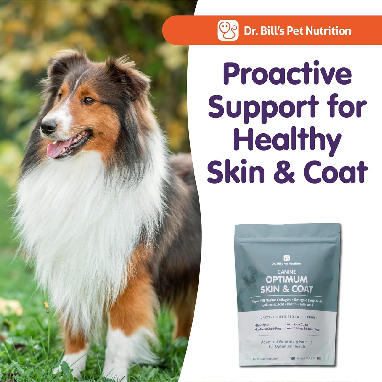 Dr. Bill's Canine Optimum Skin & Coat 340Gr.