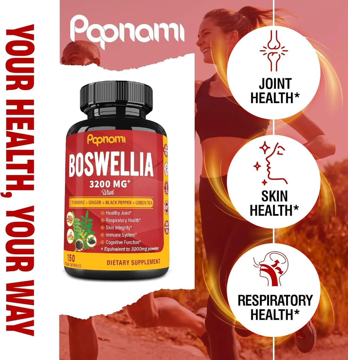 PAPNAMI - Papnami Boswellia Serrata Extract 3200Mg. 150 Capsulas - The Red Vitamin MX - Suplementos Alimenticios - {{ shop.shopifyCountryName }}