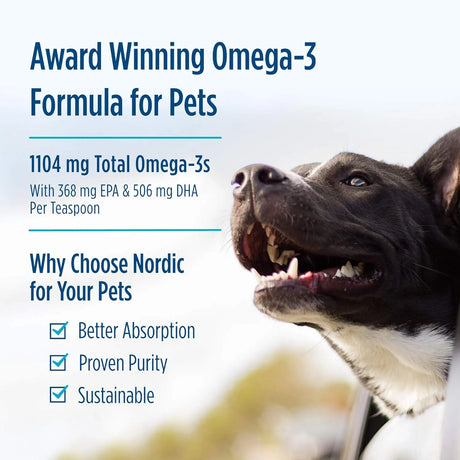 NORDIC NATURALS - Nordic Naturals Pet Cod Liver Oil Unflavored 16 Fl.Oz. - The Red Vitamin MX - Aceite De Pescado Para Perros - {{ shop.shopifyCountryName }}