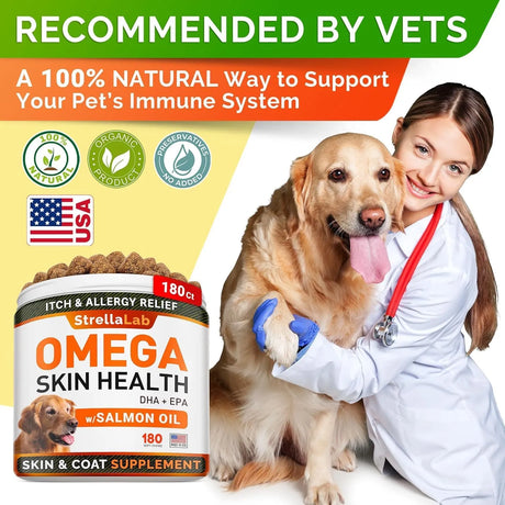 STRELLALAB - StrellaLab Omega 3 for Dogs 180 Masticables - The Red Vitamin MX - Aceite De Pescado Para Perros - {{ shop.shopifyCountryName }}