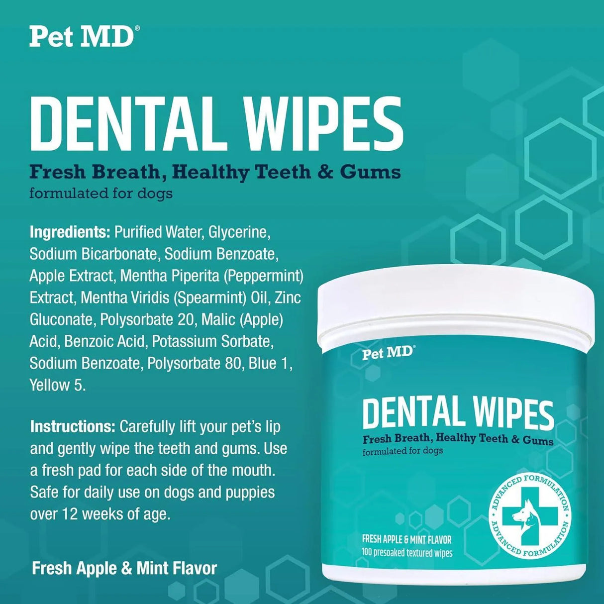 PET MED - Pet MD Dog Breath Freshener Dental Wipes for Dogs 100 Piezas - The Red Vitamin MX - Cuidado Dental Para Perros - {{ shop.shopifyCountryName }}