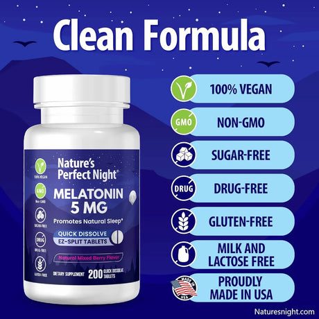 NATURE'S PERFECT NIGHT - Nature's Perfect Night Melatonin 5Mg. 200 Tabletas - The Red Vitamin MX - Suplementos Alimenticios - {{ shop.shopifyCountryName }}