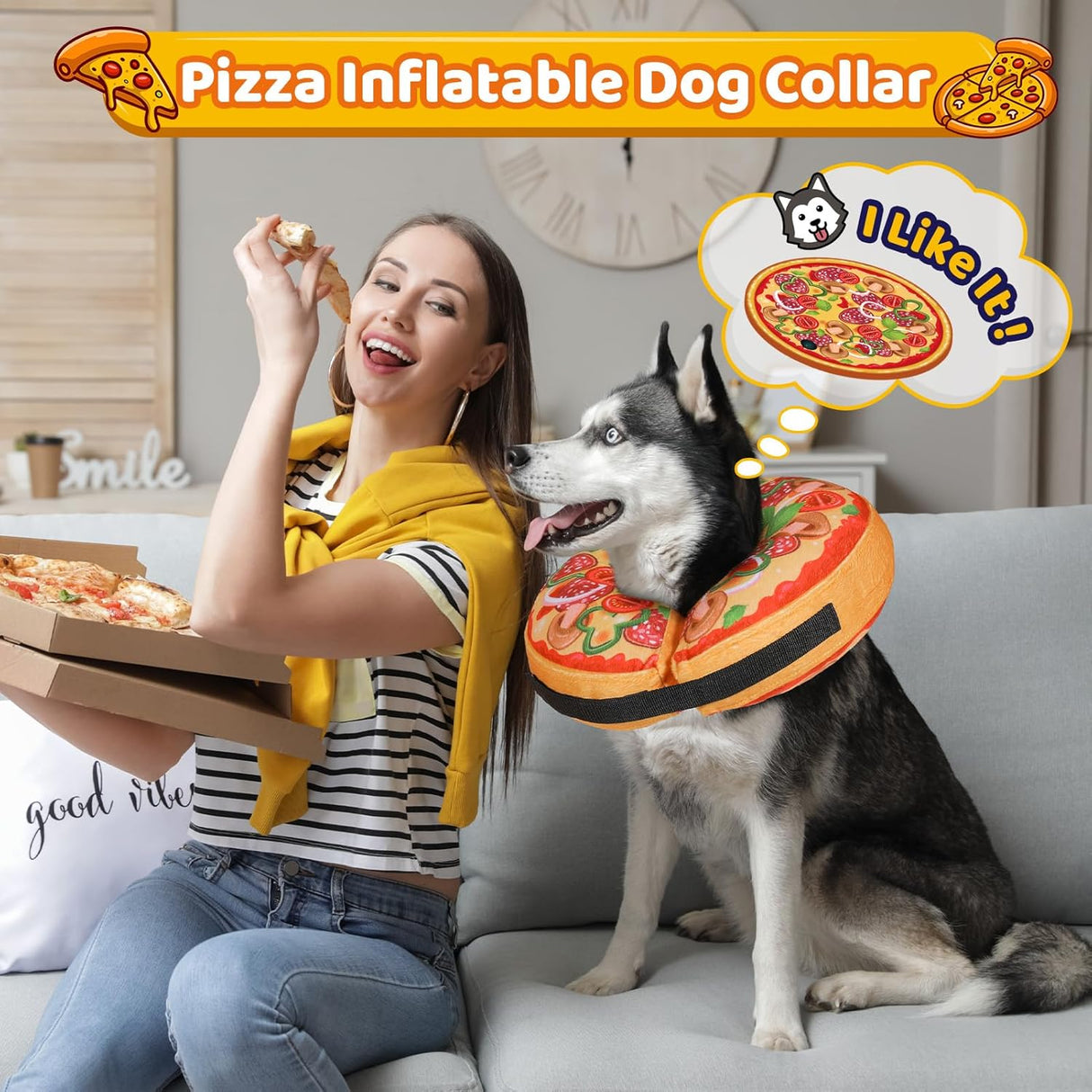 Grand Line Pizza Inflatable Collar MEDIUM