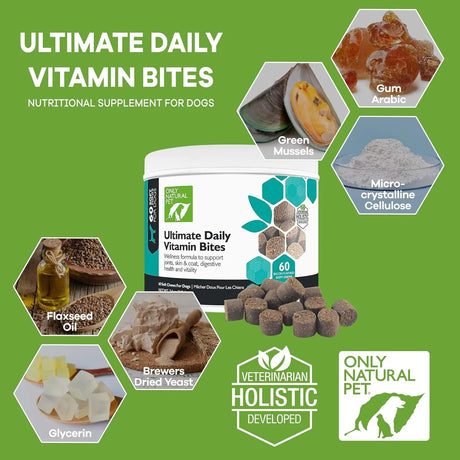 ONLY NATURAL PET - Only Natural Pet Ultimate Daily Vitamins 60 Masticables - The Red Vitamin MX - Multivitamínicos Para Perros - {{ shop.shopifyCountryName }}