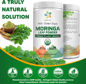 ORGANIC AURA - Organic Aura Certified Organic Moringa Leaf Powder 227Gr. - The Red Vitamin MX - Suplementos Alimenticios - {{ shop.shopifyCountryName }}