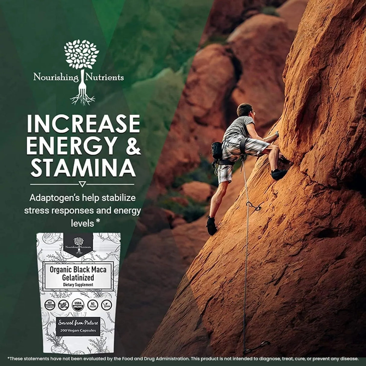 NOURISHING NUTRIENTS - Nourishing Nutrients Organic Gelatinized Black Maca 200 Capsulas - The Red Vitamin MX - Suplementos Alimenticios - {{ shop.shopifyCountryName }}