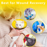 Seyezo Cat Cone Collar Soft Yellow Medium