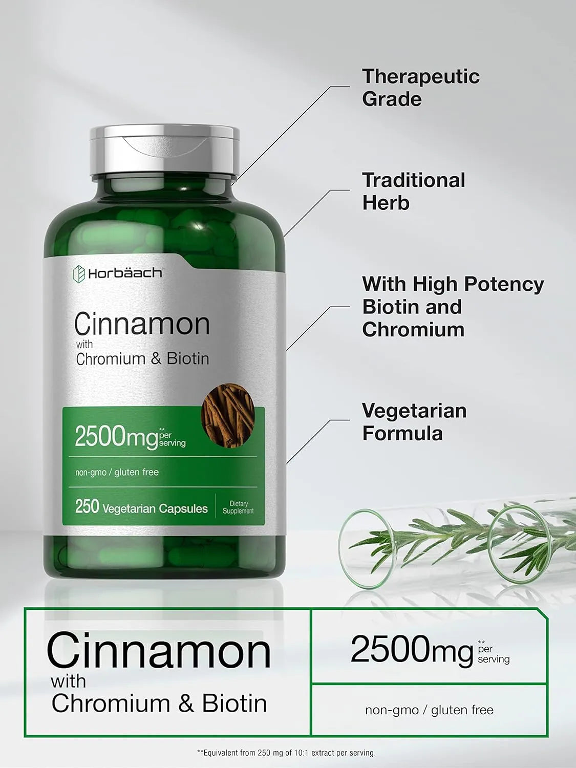 HORBAACH - Horbaach Cinnamon with Chromium Picolinate 2500Mg. 250 Capsulas - The Red Vitamin MX - Suplementos Alimenticios - {{ shop.shopifyCountryName }}