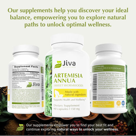 JIVA BOTANICALS - Jiva Botanicals Artemisia Annua Sweet Wormwood 150Mg. 90 Capsulas - The Red Vitamin MX - Suplementos Alimenticios - {{ shop.shopifyCountryName }}