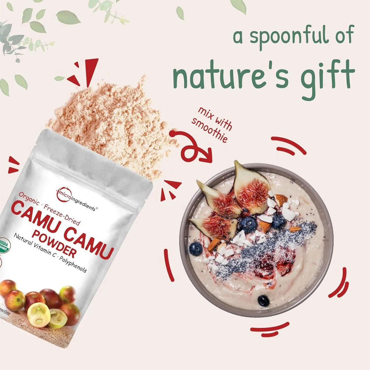 MICRO INGREDIENTS - Micro Ingredients Organic Camu Camu Powder 340Gr. - The Red Vitamin MX - Suplementos Alimenticios - {{ shop.shopifyCountryName }}