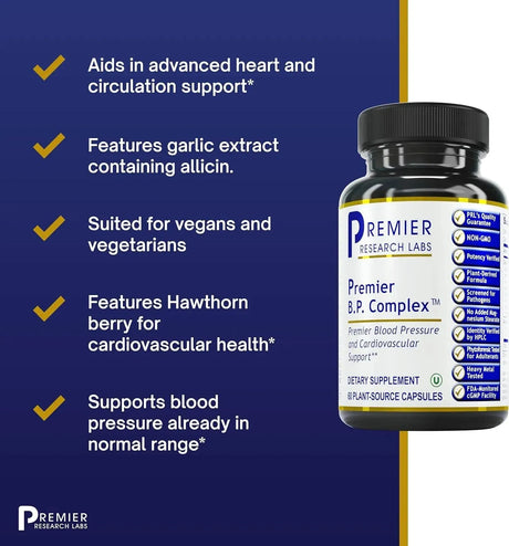 PREMIER RESEARCH LABS - Premier Research Labs BP Complex for Heart Health 60 Capsulas - The Red Vitamin MX - Suplementos Alimenticios - {{ shop.shopifyCountryName }}