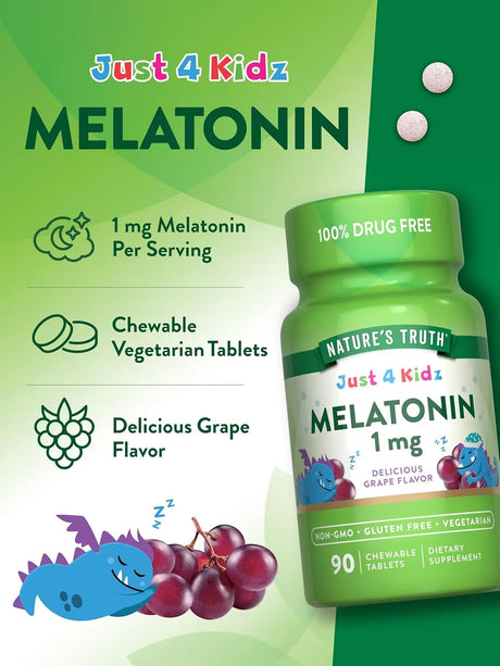 NATURE'S TRUTH - Nature's Truth Kids Melatonin 1Mg. 90 Tabletas Masticables - The Red Vitamin MX - Suplementos Alimenticios - {{ shop.shopifyCountryName }}