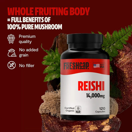FRESHCAP - FreshCap Reishi Mushroom 14,000Mg. 120 Capsulas - The Red Vitamin MX - Suplementos Alimenticios - {{ shop.shopifyCountryName }}