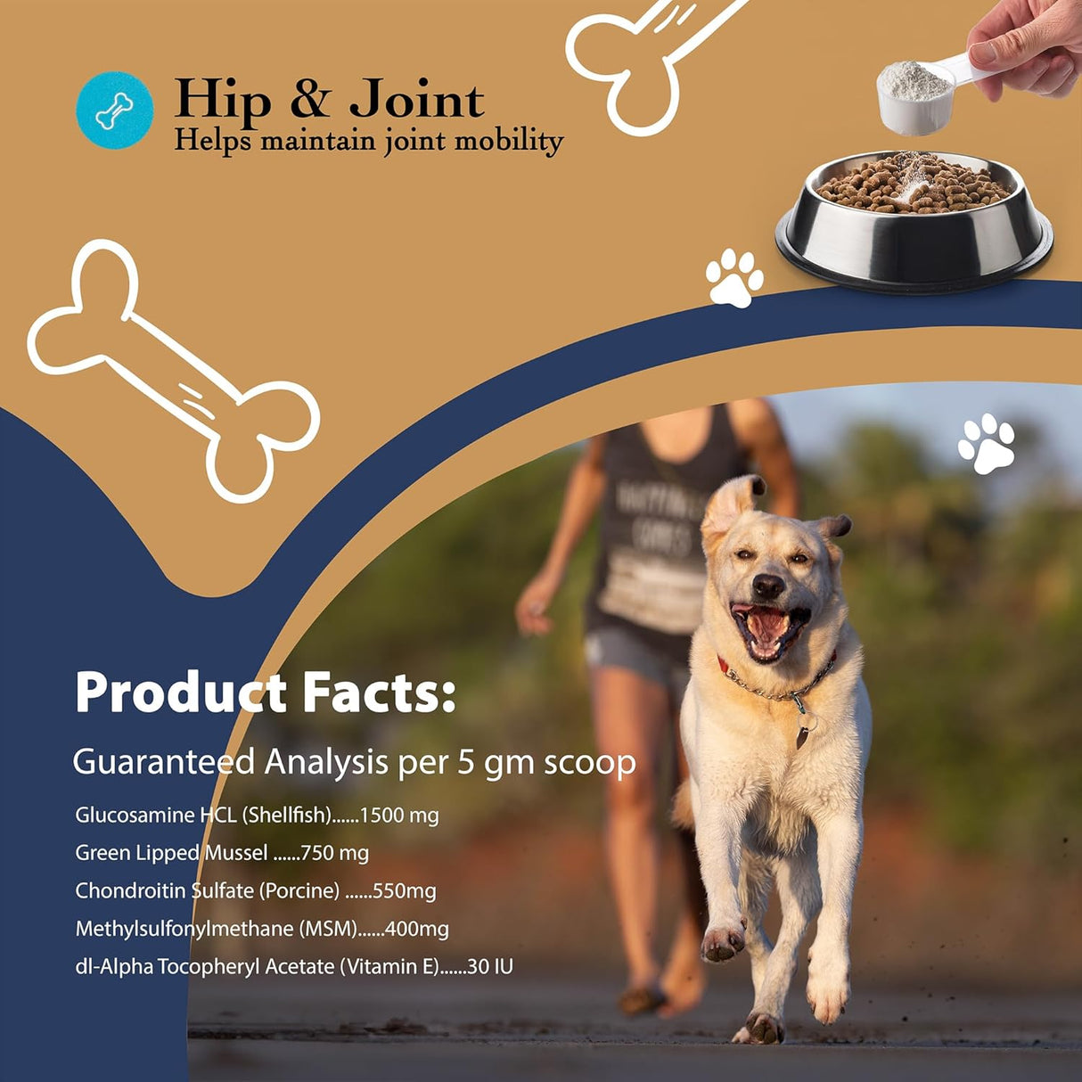 VitaBoost Hip and Joint Food Supplement for Dogs Medium Breeds 150Gr.