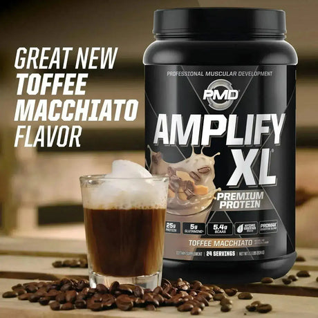 PMD SPORTS - PMD Sports Amplify XL Premium Whey Protein Toffee Macchiato 24 Servicios 934Gr. - The Red Vitamin MX - Suplementos Alimenticios - {{ shop.shopifyCountryName }}
