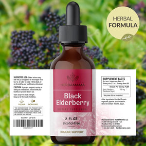 HERBAMAMA - HERBAMAMA Elderberry Tincture 2 Fl.Oz. - The Red Vitamin MX - Suplementos Alimenticios - {{ shop.shopifyCountryName }}