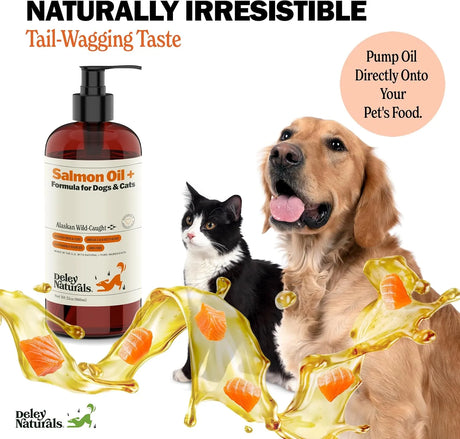 DELEY NATURALS - Deley Naturals Wild Alaskan Salmon Oil for Dogs 32 Fl.Oz. - The Red Vitamin MX - Aceite De Pescado Para Perros - {{ shop.shopifyCountryName }}