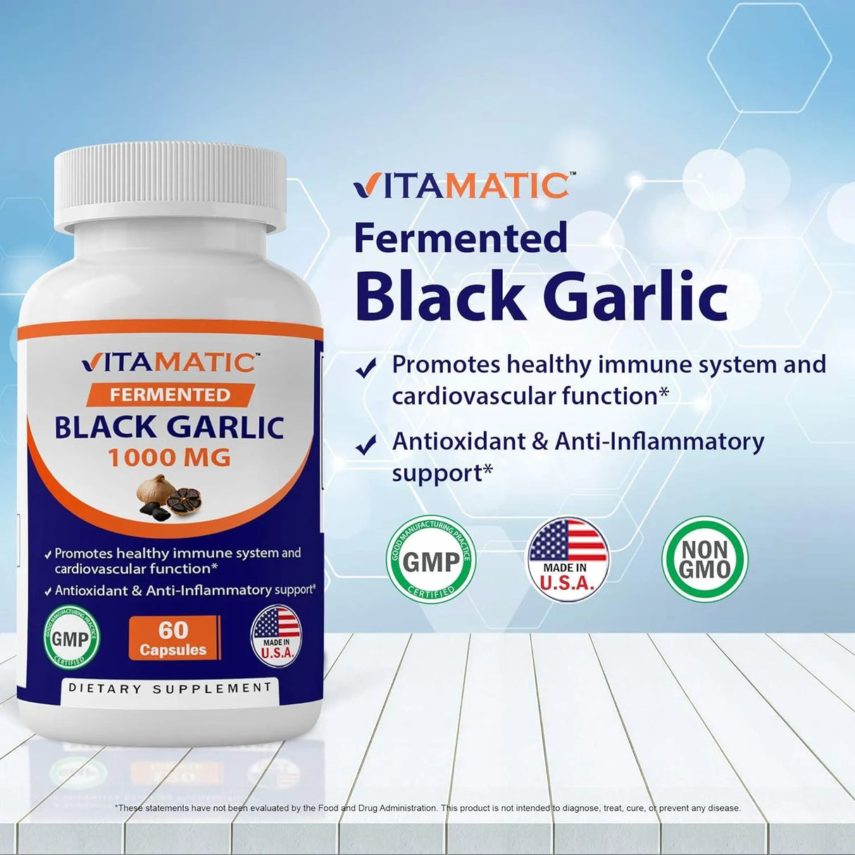 VITAMATIC - Vitamatic Fermented Black Garlic Extract 1000Mg. 60 Capsulas 3 Pack - The Red Vitamin MX - Suplementos Alimenticios - {{ shop.shopifyCountryName }}