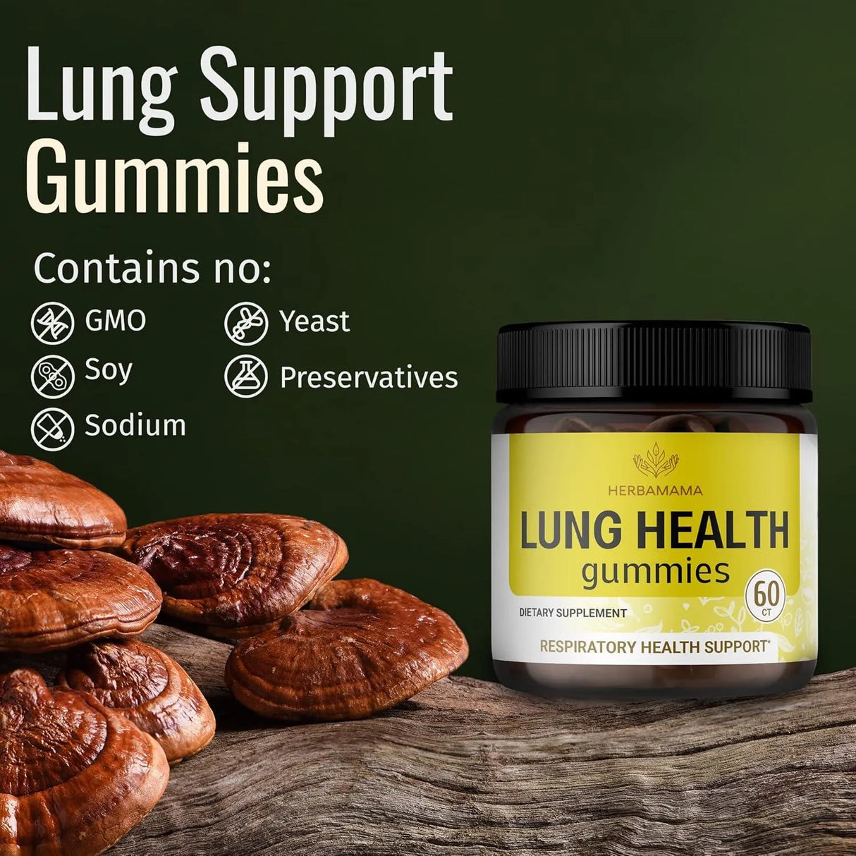 HERBAMAMA - HERBAMAMA Lung Support Gummies 60 Gomitas - The Red Vitamin MX - Suplementos Alimenticios - {{ shop.shopifyCountryName }}