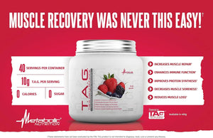 METABOLIC NUTRITION - Metabolic Nutrition TAG Trans Alanyl Glutamine 40 Servicios 400Gr. Fruit Punch - The Red Vitamin MX - Suplementos Alimenticios - {{ shop.shopifyCountryName }}