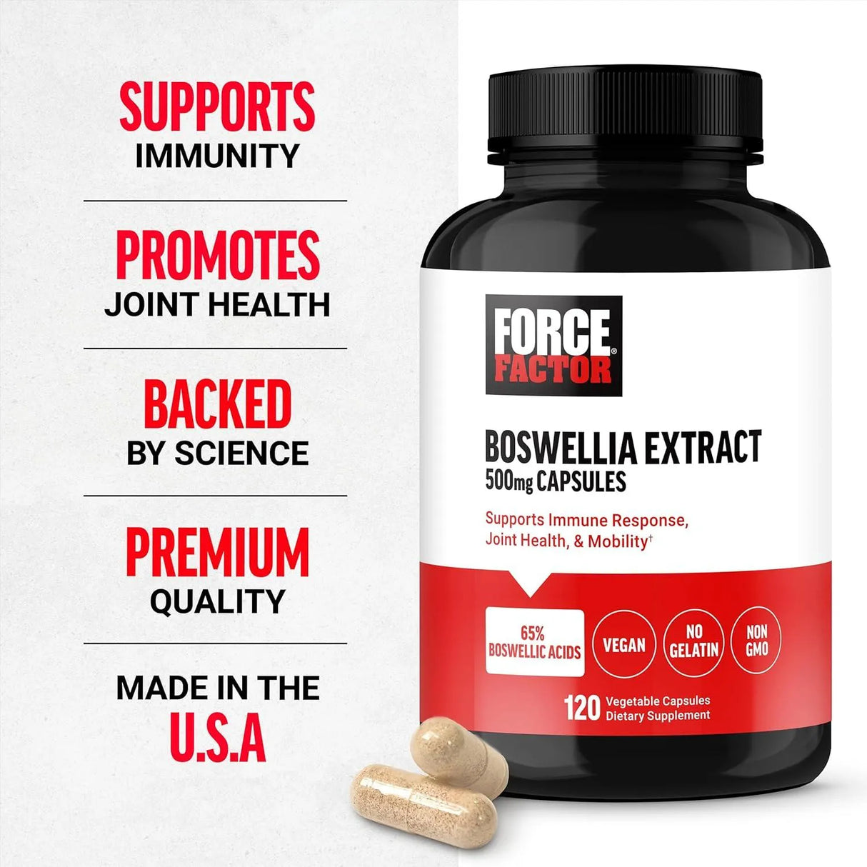 FORCE FACTOR - FORCE FACTOR Boswellia Extract 500Mg. 120 Capsulas - The Red Vitamin MX - Suplementos Alimenticios - {{ shop.shopifyCountryName }}