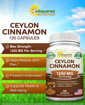 ASQUARED NUTRITION - aSquared Nutrition Natural Ceylon Cinnamon 1200Mg. 120 Capsulas - The Red Vitamin MX - Suplementos Alimenticios - {{ shop.shopifyCountryName }}